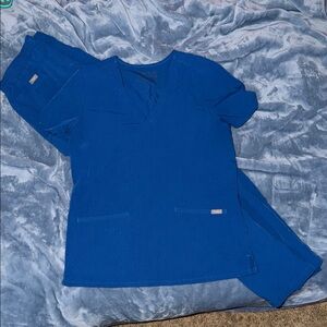 Figs royal Blue Scrub Set